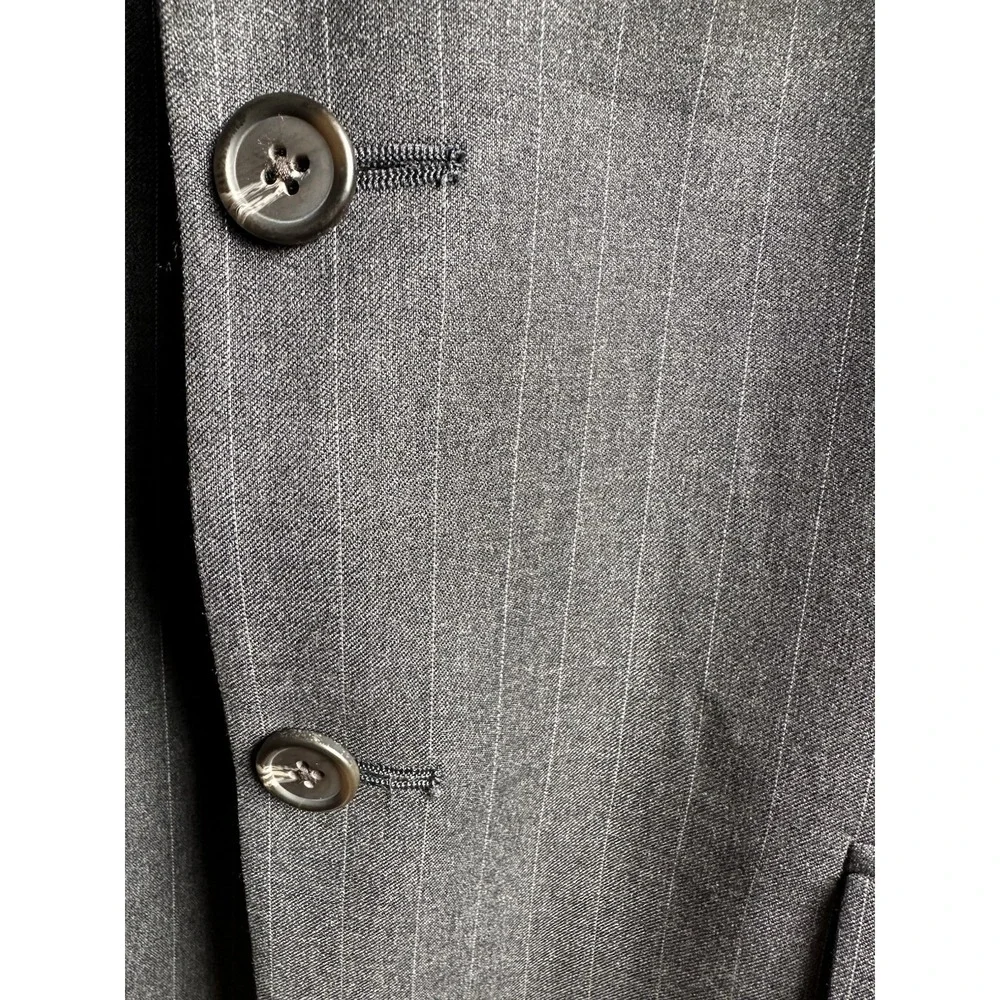 Ralph Lauren Men Total Comfort Suit Separates Jacket Gray Stripe Wool 42Reg $325